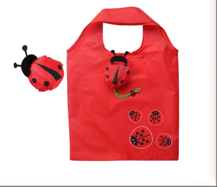 Mielas lengvas kelionės daiktų Beach lankstymo maišą į maišelį, Eco pigūs 190t 210d poliesteris nailono daugkartinio naudojimo sulankstomas gyvūnėlio formos rožės formos pirkinių krepšys