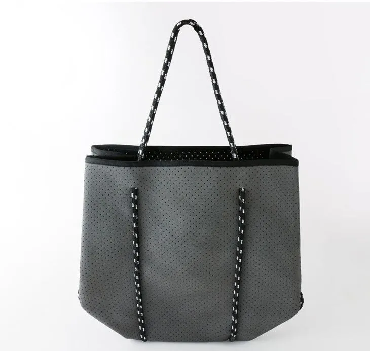 Neopreno paplūdimio krepšys su mygtuku