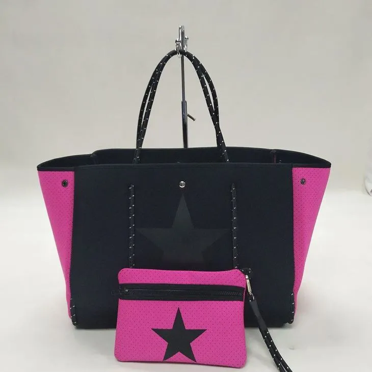 Aksominis neopreno paplūdimio krepšys