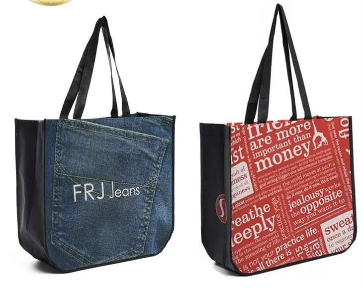 Blizgus laminuotas neaustinis krepšys lenktu dugnu