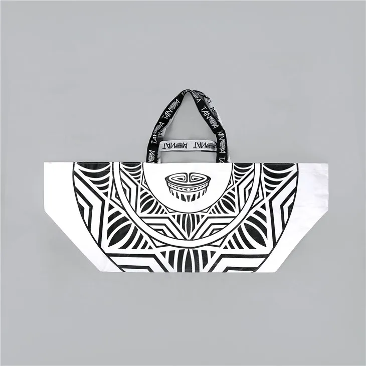 Pp austas krepšys su rankena laminuotas pirkinių Pp austas Ikea stiliaus krepšys Aukščiausios kokybės neaustinis krepšys